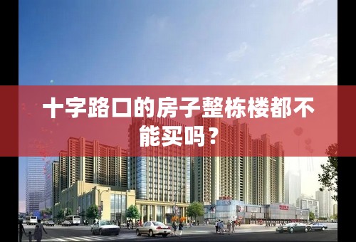 十字路口的房子整栋楼都不能买吗？