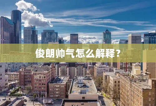 俊朗帅气怎么解释？