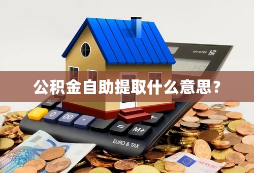 公积金自助提取什么意思？