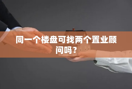 同一个楼盘可找两个置业顾问吗？