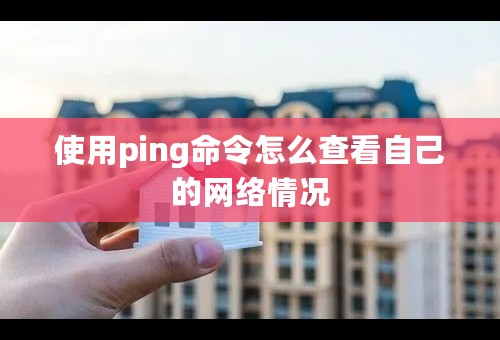 使用ping命令怎么查看自己的网络情况