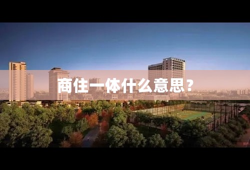 商住一体什么意思？