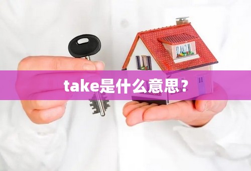 take是什么意思？