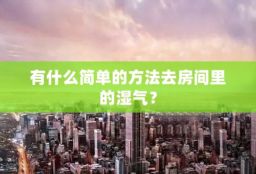 有什么简单的方法去房间里的湿气？