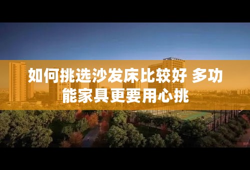 如何挑选沙发床比较好 多功能家具更要用心挑