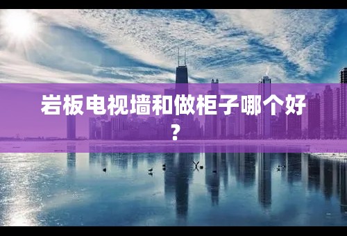 岩板电视墙和做柜子哪个好？