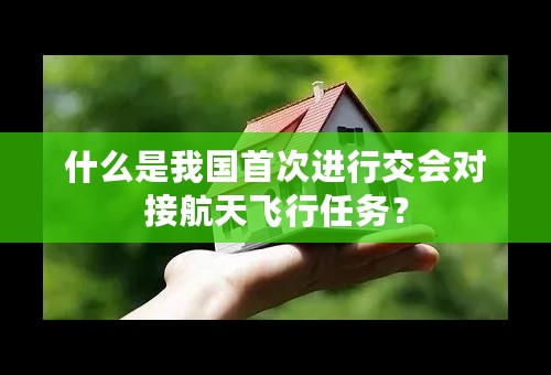 什么是我国首次进行交会对接航天飞行任务？