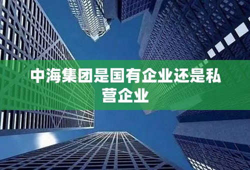 中海集团是国有企业还是私营企业