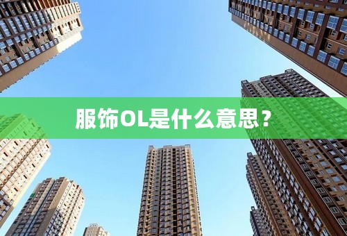 服饰OL是什么意思？