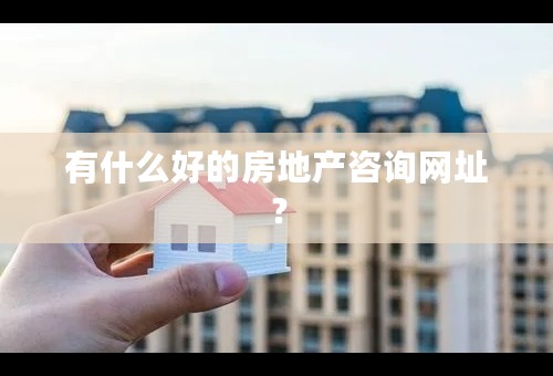 有什么好的房地产咨询网址？