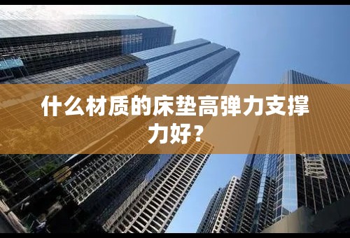 什么材质的床垫高弹力支撑力好？