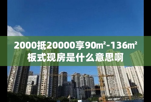 2000抵20000享90㎡-136㎡板式现房是什么意思啊