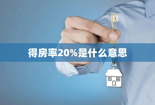 得房率20%是什么意思