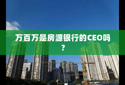 万百万是房源银行的CEO吗？