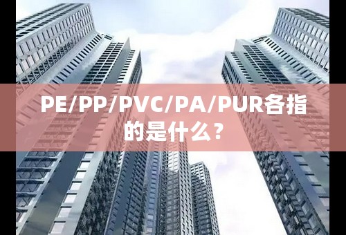 PE/PP/PVC/PA/PUR各指的是什么？