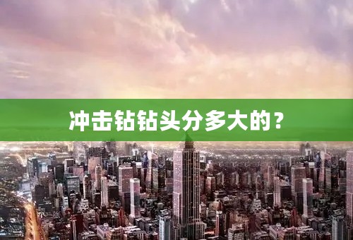 冲击钻钻头分多大的？