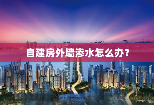 自建房外墙渗水怎么办？