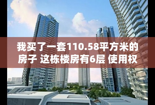 我买了一套110.58平方米的房子 这栋楼房有6层 使用权面积怎么算