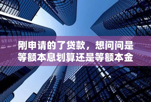 刚申请的了贷款，想问问是等额本息划算还是等额本金好。