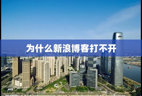 为什么新浪博客打不开