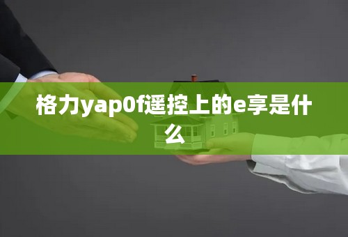 格力yap0f遥控上的e享是什么