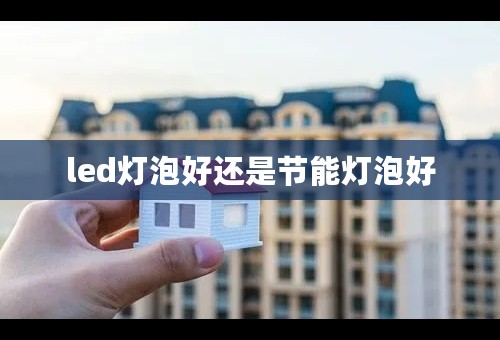 led灯泡好还是节能灯泡好