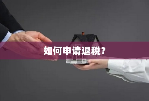 如何申请退税？