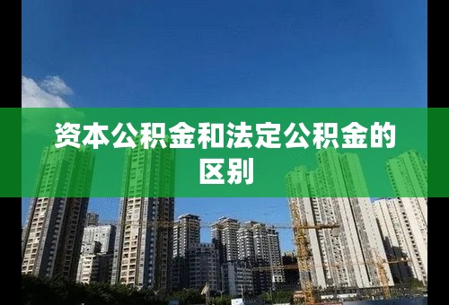 资本公积金和法定公积金的区别