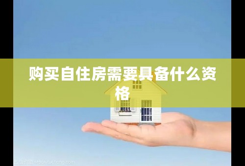 购买自住房需要具备什么资格