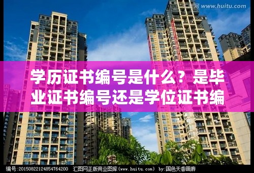 学历证书编号是什么？是毕业证书编号还是学位证书编号？