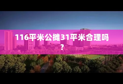 116平米公摊31平米合理吗？