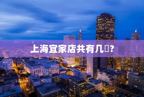 上海宜家店共有几亇？