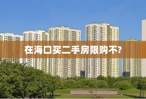 在海口买二手房限购不?