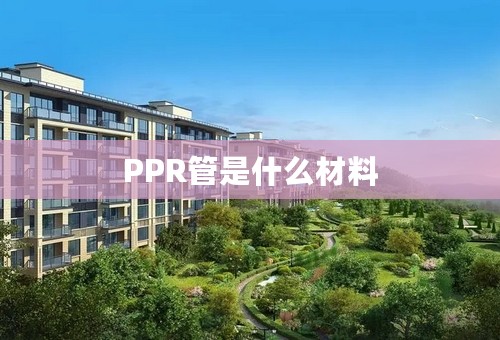 PPR管是什么材料