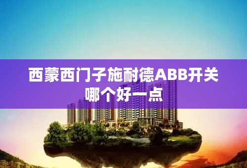 西蒙西门子施耐德ABB开关哪个好一点