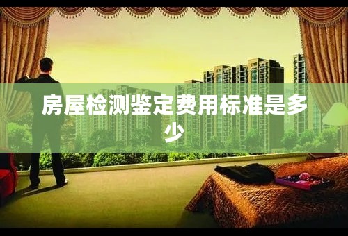 房屋检测鉴定费用标准是多少