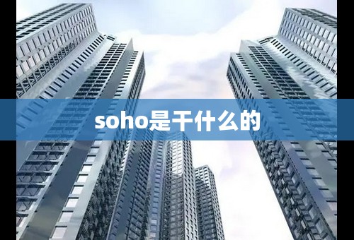 soho是干什么的