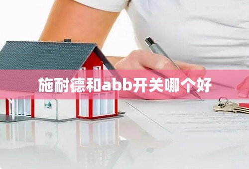 施耐德和abb开关哪个好