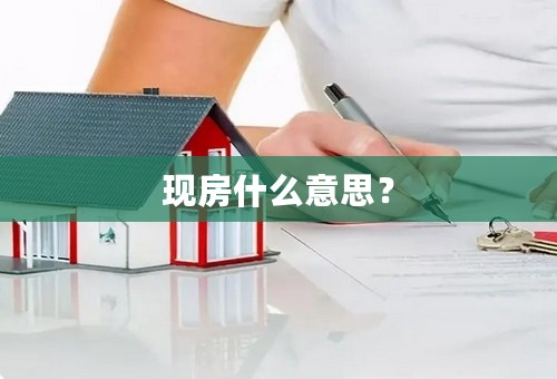 现房什么意思？