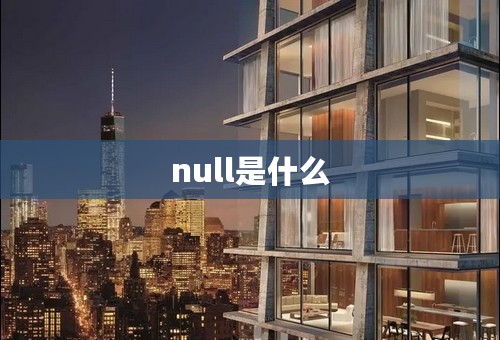 null是什么