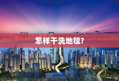 怎样干洗地毯?