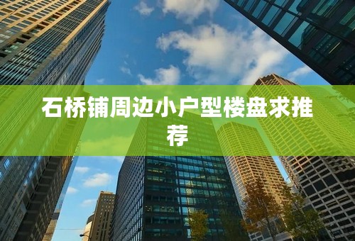 石桥铺周边小户型楼盘求推荐