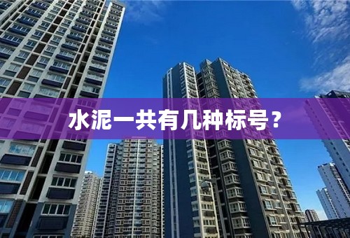 水泥一共有几种标号？