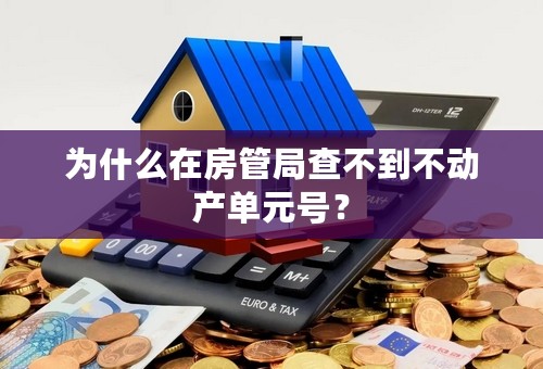 为什么在房管局查不到不动产单元号？