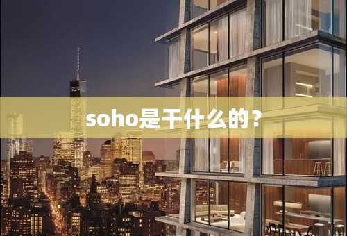 soho是干什么的？