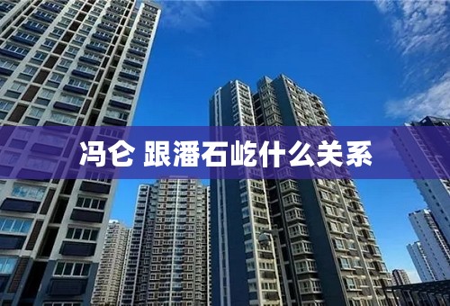 冯仑 跟潘石屹什么关系