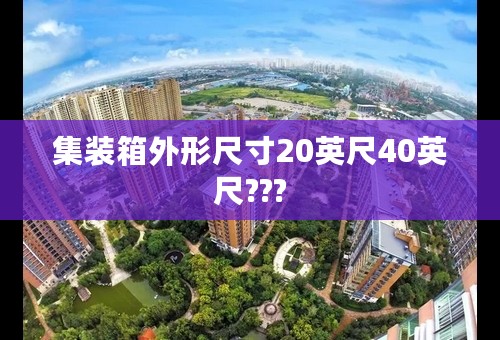 集装箱外形尺寸20英尺40英尺???