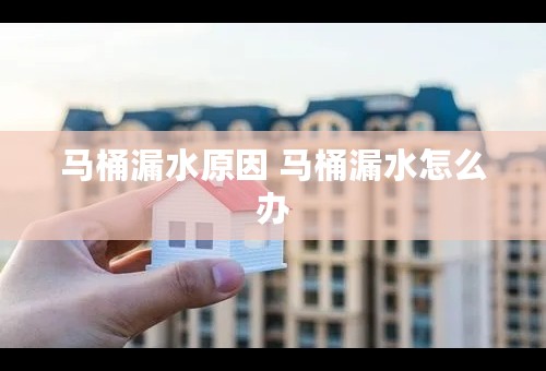 马桶漏水原因 马桶漏水怎么办