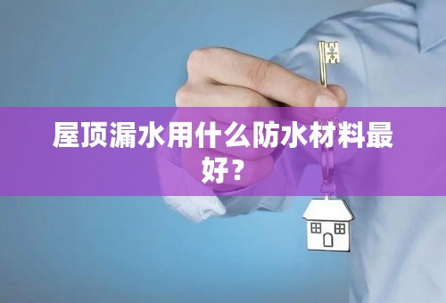 屋顶漏水用什么防水材料最好？