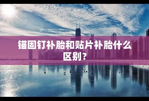 锚固钉补胎和贴片补胎什么区别？